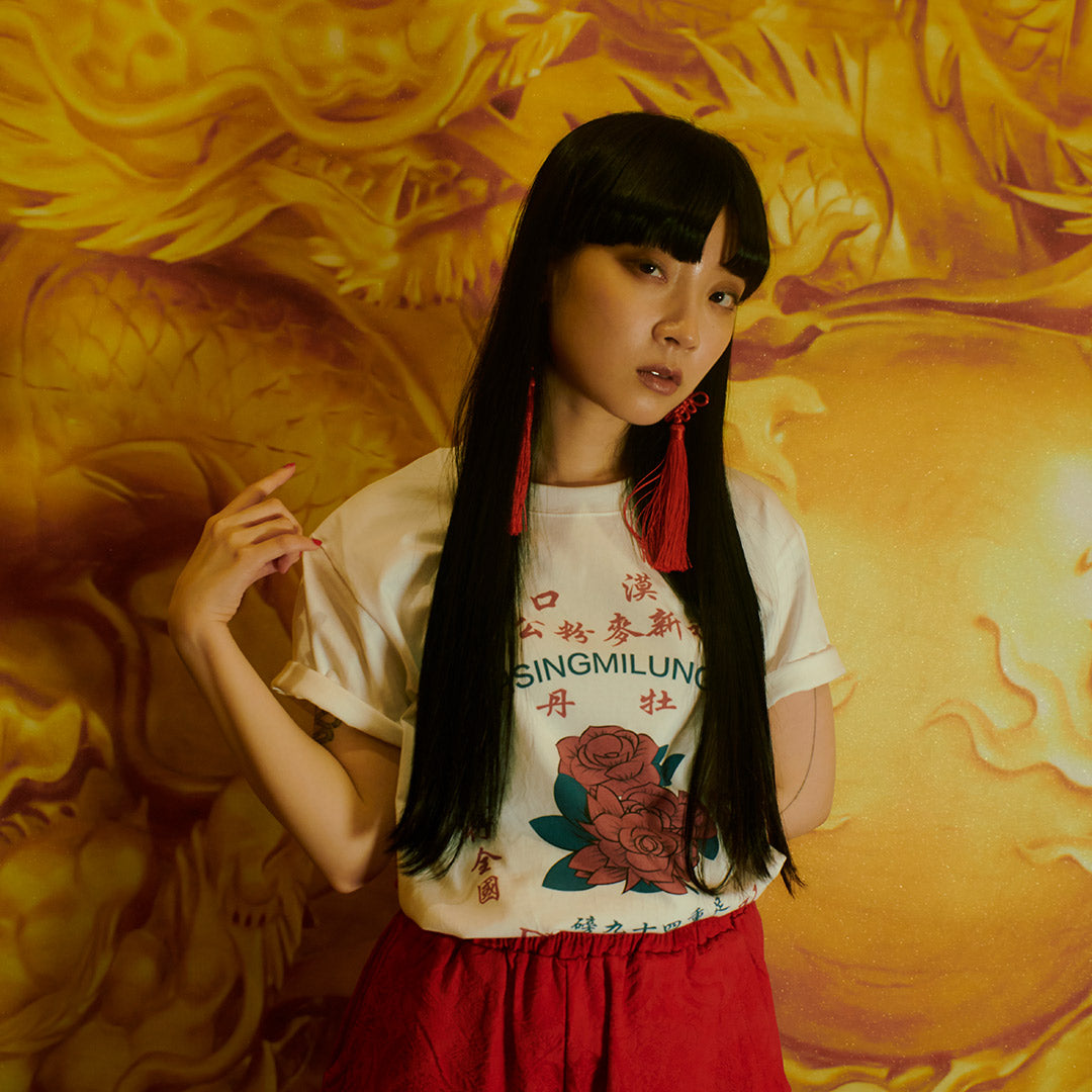 レトログラフィックチャイナTシャツ【WH】 – タロベニオンラインストア