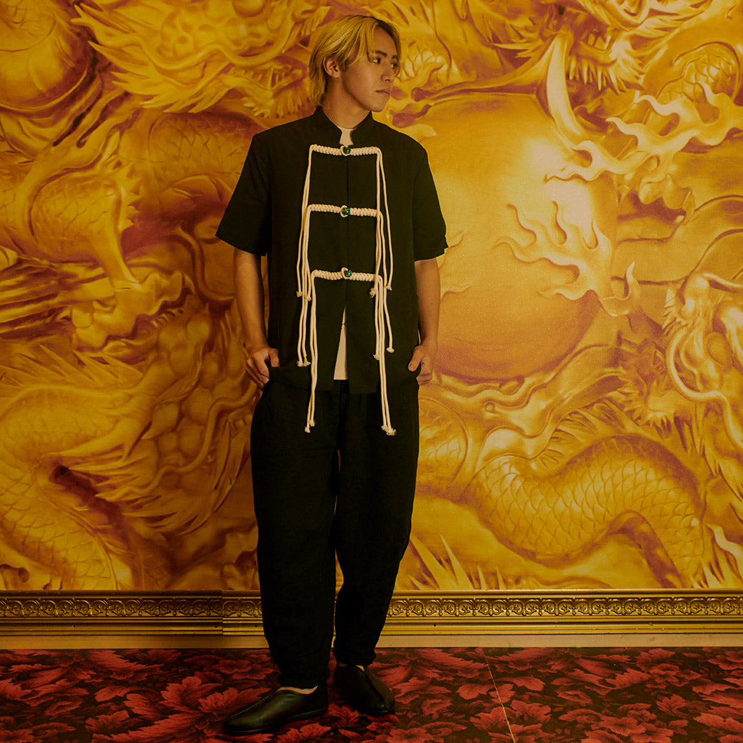 スタンドカラーショートスリーブチャイナシャツ – タロベニオンライン