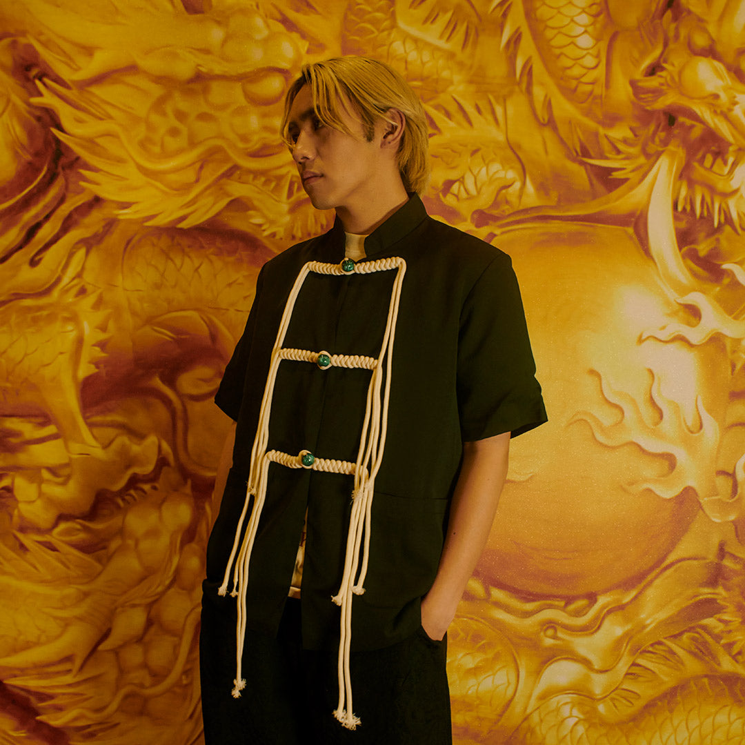 スタンドカラーショートスリーブチャイナシャツ – タロベニオンライン