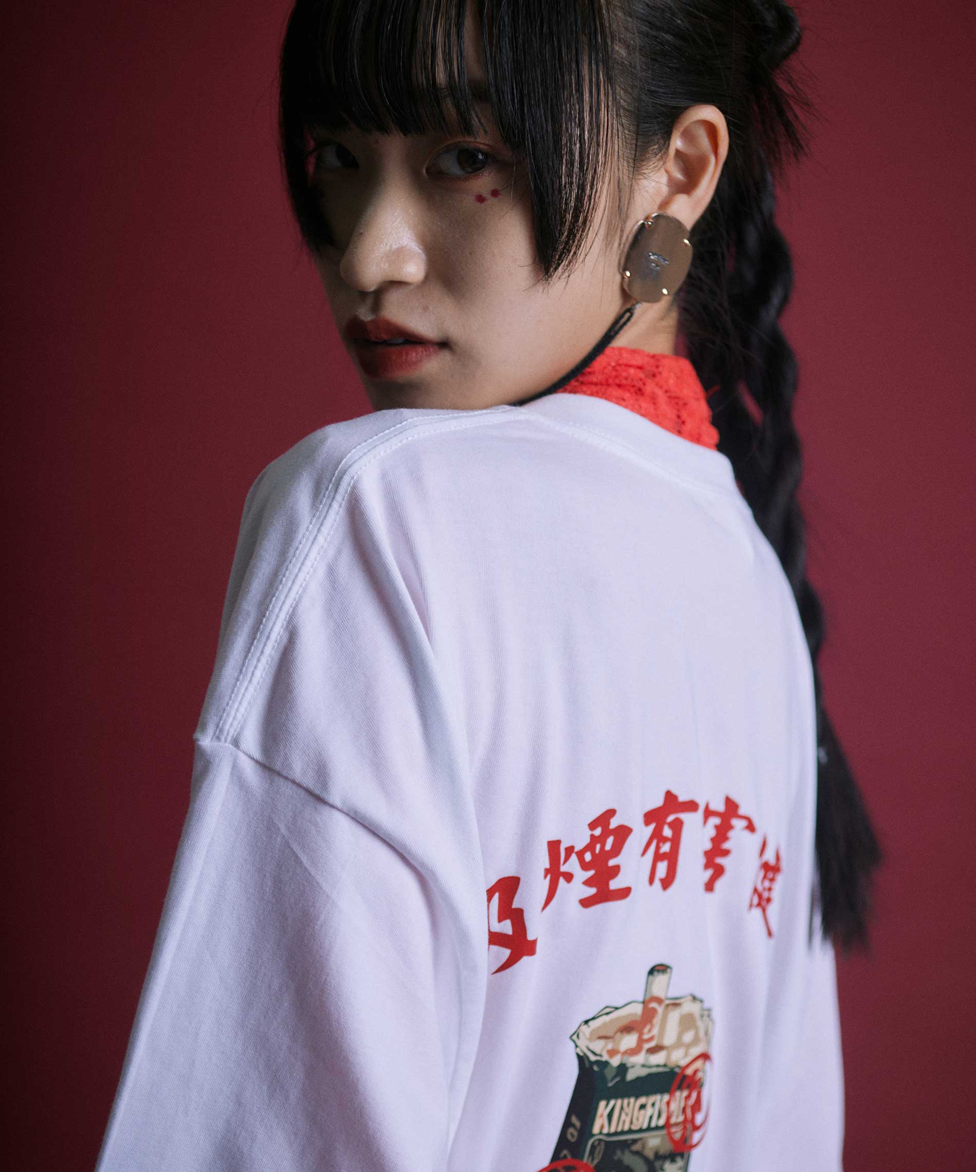 喫煙有害グオチャオレトロチャイナTシャツ – タロベニオンラインストア