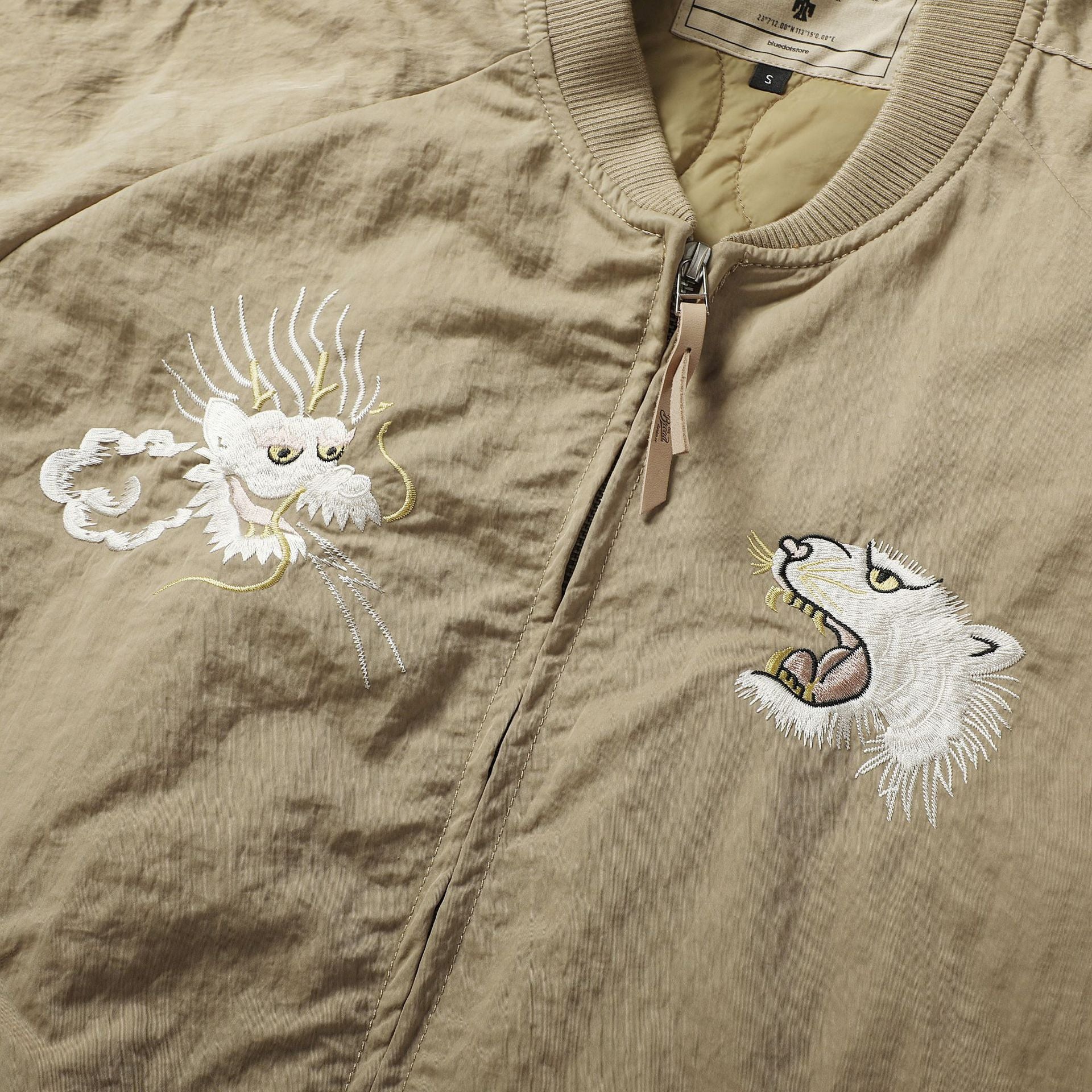 DRAGON & TIGER 刺繍 オーバーサイズ ボンバージャケット – タロベニ