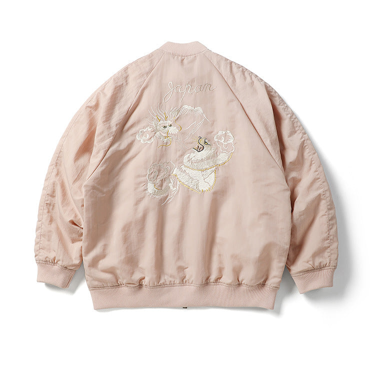 DRAGON & TIGER 刺繍 オーバーサイズ ボンバージャケット – タロベニ